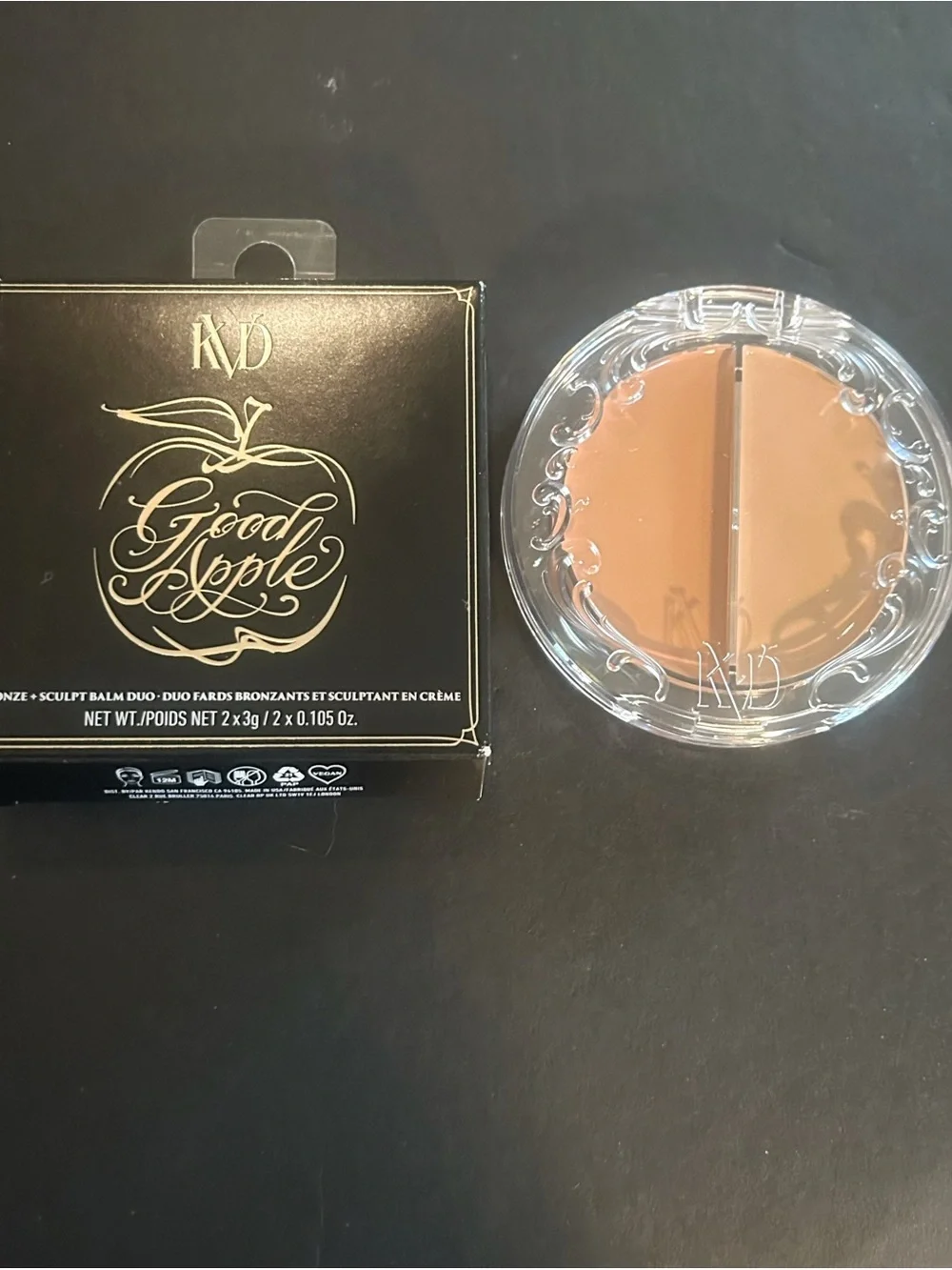 KVD Beauty Good Apple Bronze + Sculpt Balm Duo Fair 100 Cream Contour Bronzer